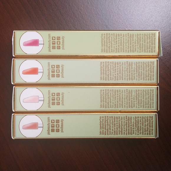 Set of 4 Pixi Beauty Satin Lip Tint Lip Glosses - Picture 4 of 5